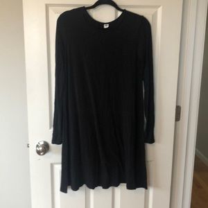 Old Navy - Long Sleeve Swing Dress - Black